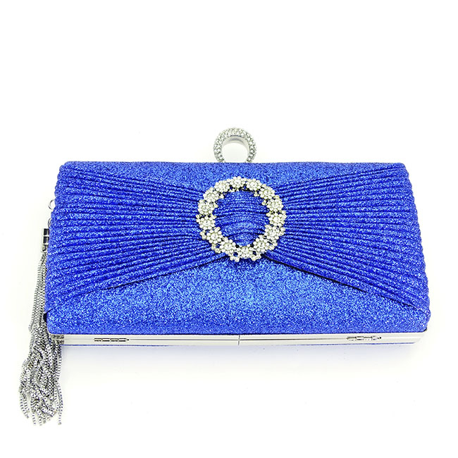Geanta clutch albastru cu brosa B-BYH8815 05 [6]