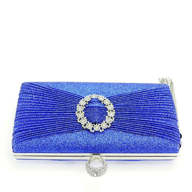 Geanta clutch albastru cu brosa B-BYH8815 05 [7]