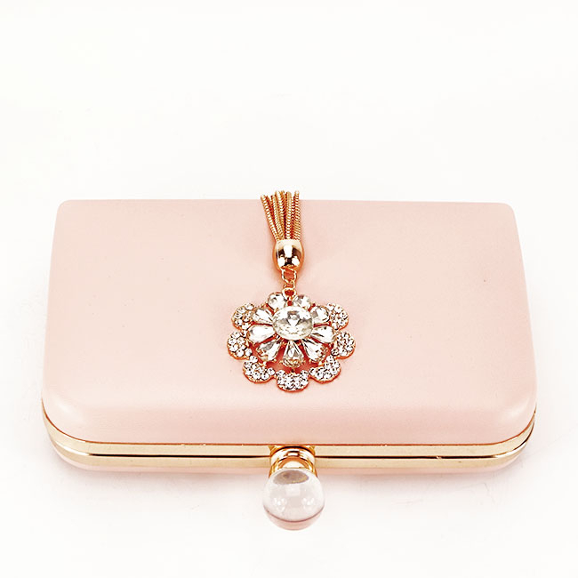 Clutch decorat cu brosa B-LK5669 05 Roz [6]