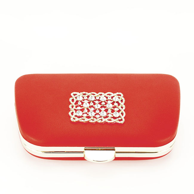 Clutch decorat cu brosa B-LK5672 06 Rosu [6]