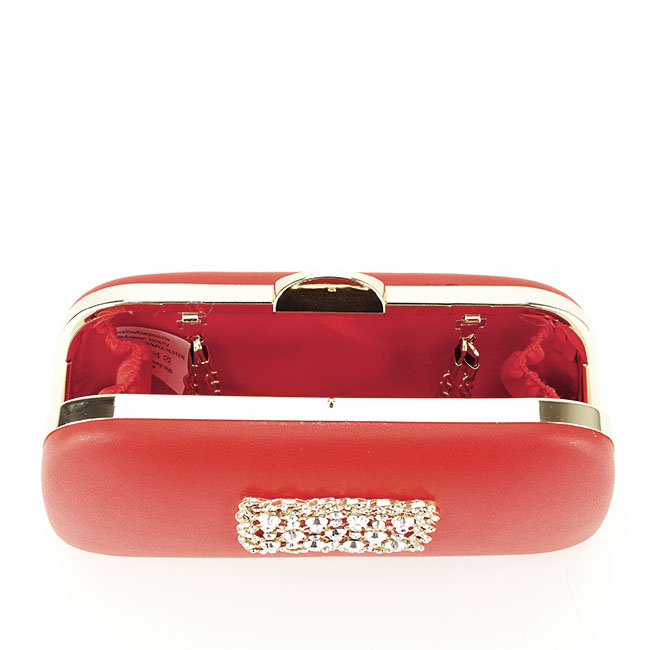 Clutch decorat cu brosa B-LK5672 06 Rosu [7]