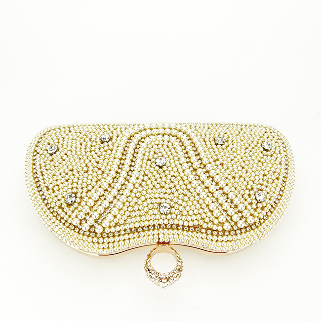Clutch elegant cu perle B-BME-22732 05 Auriu [6]