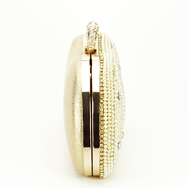 Clutch elegant cu perle B-BME-22732 05 Auriu [4]