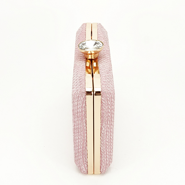 Clutch elegant, B-BJH-22718 05, 12x19x4 cm, Roz [4]