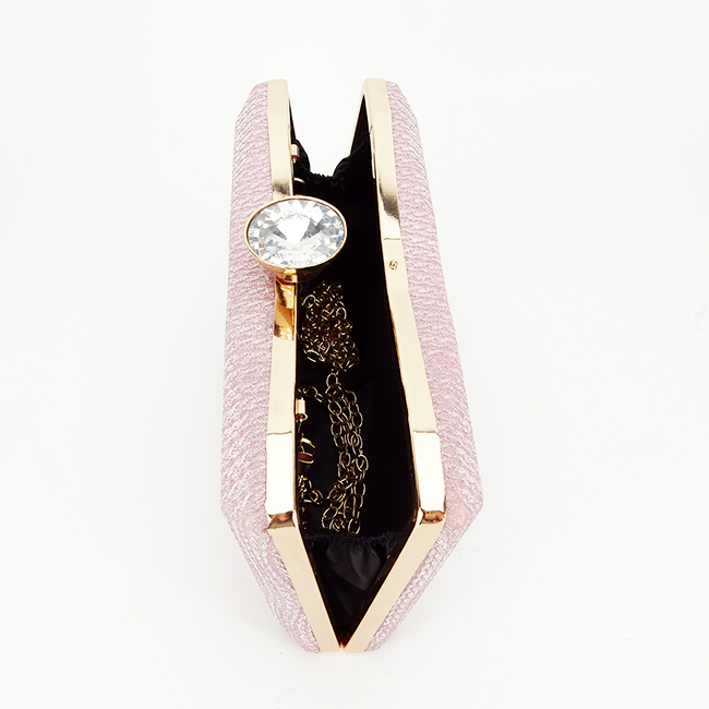 Clutch elegant, B-BJH-22718 05, 12x19x4 cm, Roz [8]