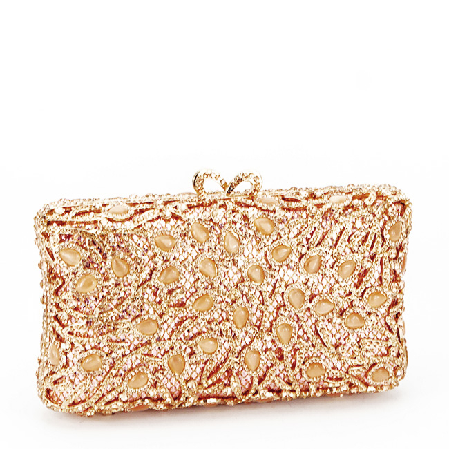 Clutch elegant Premium B-D7-5 06 Auriu rose