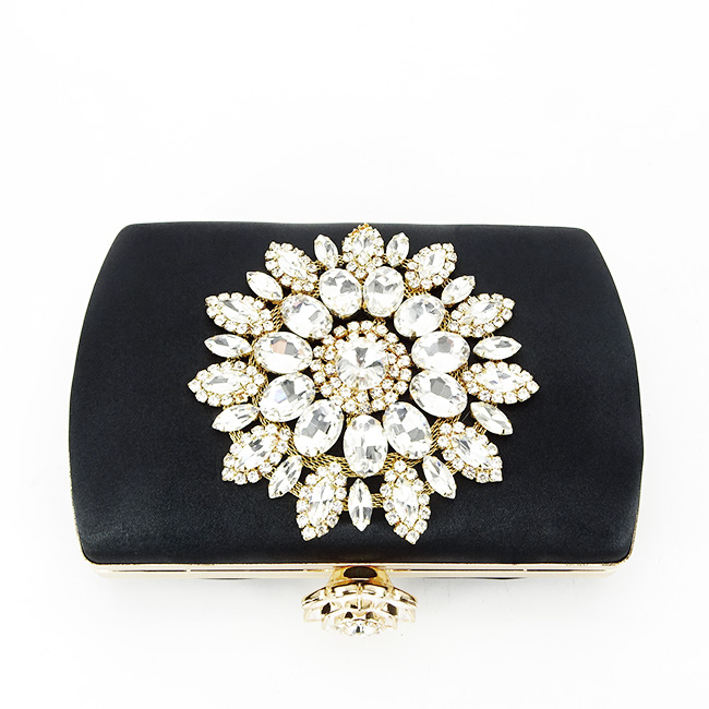 Clutch elegant cu brosa B-BRS-210 06 Negru [6]