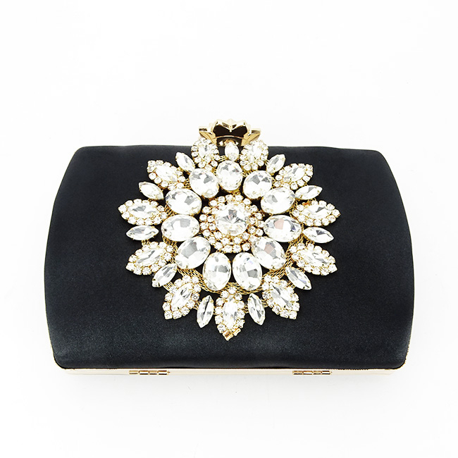 Clutch elegant cu brosa B-BRS-210 06 Negru [5]