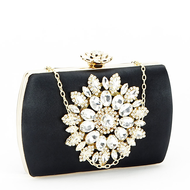 Clutch elegant cu brosa B-BRS-210 06 Negru [2]