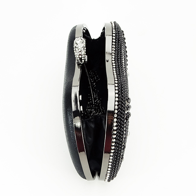 Clutch elegant cu perle B-BME-22732 05 Negru [8]