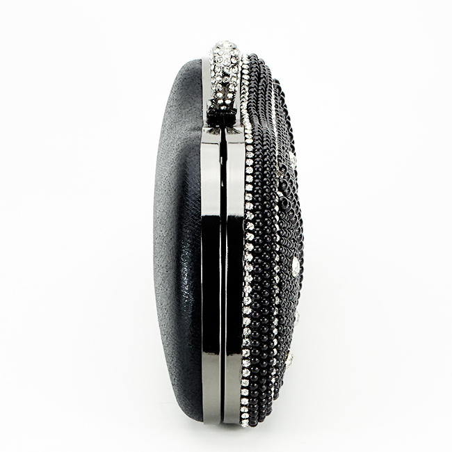 Clutch elegant cu perle B-BME-22732 05 Negru [4]