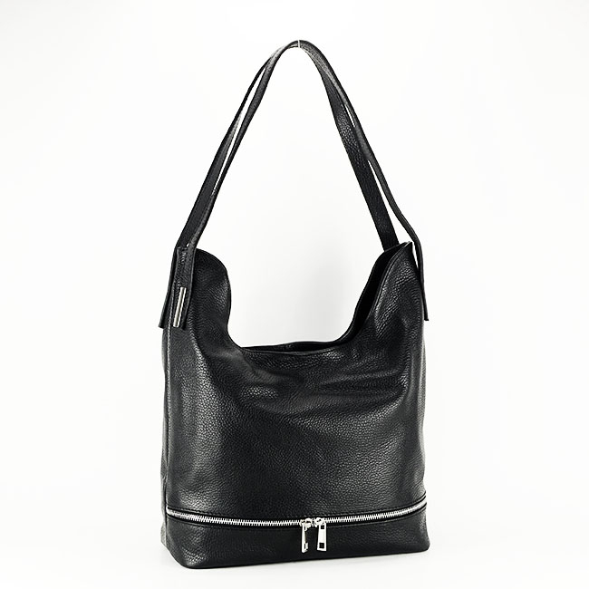 Geanta de talie mare din piele naturala 8964 124 Negru [2]