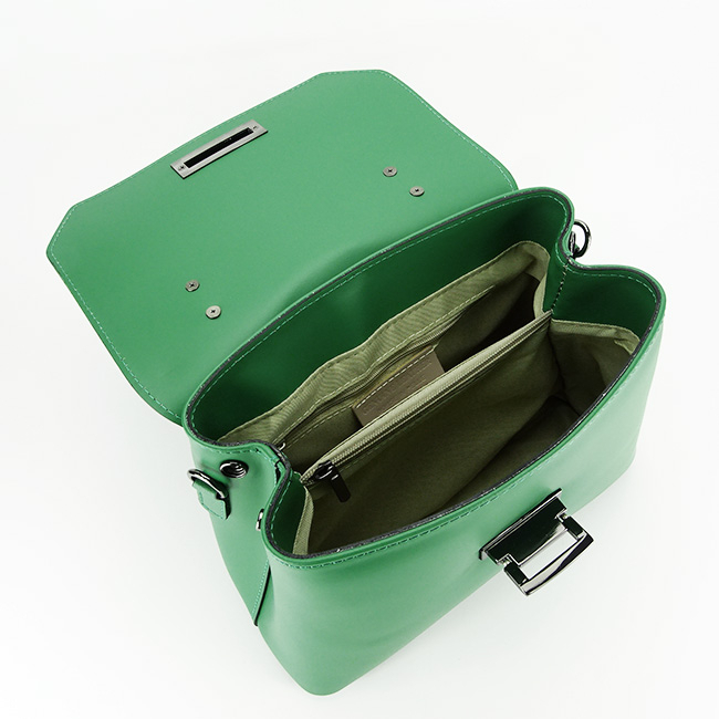 Geanta din piele naturala B-8972 123 Verde [8]
