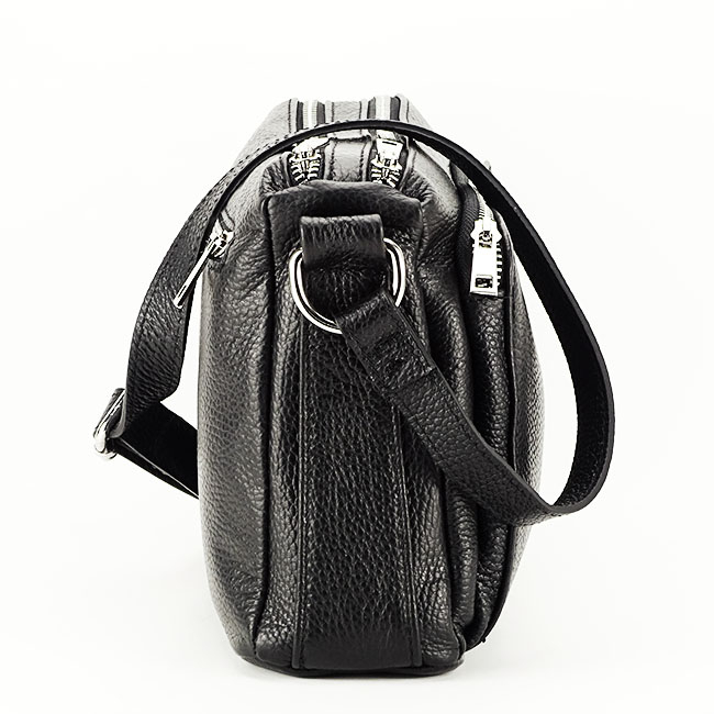 Geanta crossbody din piele naturala B-8981 124 Negru [5]