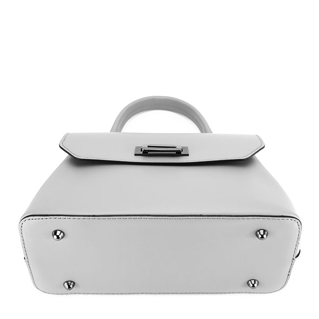 Geanta de dama din piele naturala gri B-8972 123 [6]