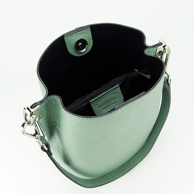 Geanta din piele naturala Made in Italy B-8951 122 Verde menta [9]