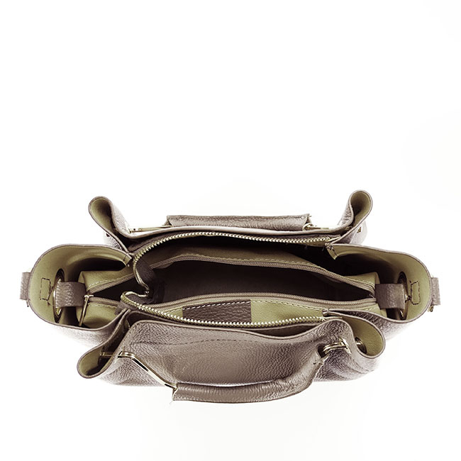 Geanta maro deschis din piele naturala B-8993 122 [8]