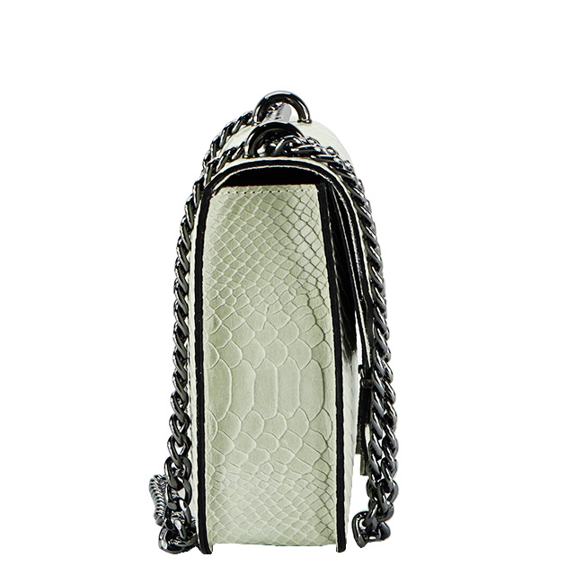 Geanta din piele naturala B-1524 123 gri deschis [3]
