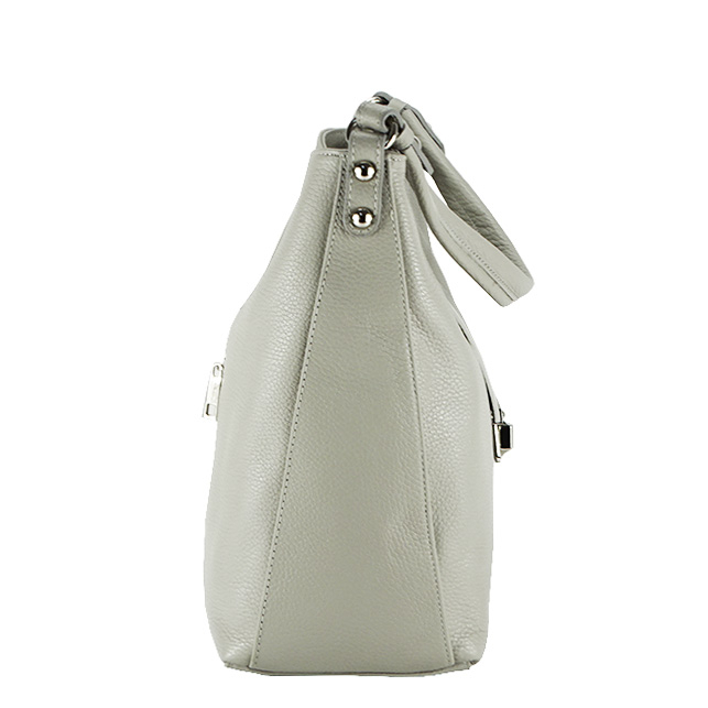 Geanta din piele naturala B-8963 124 Gri deschis [3]
