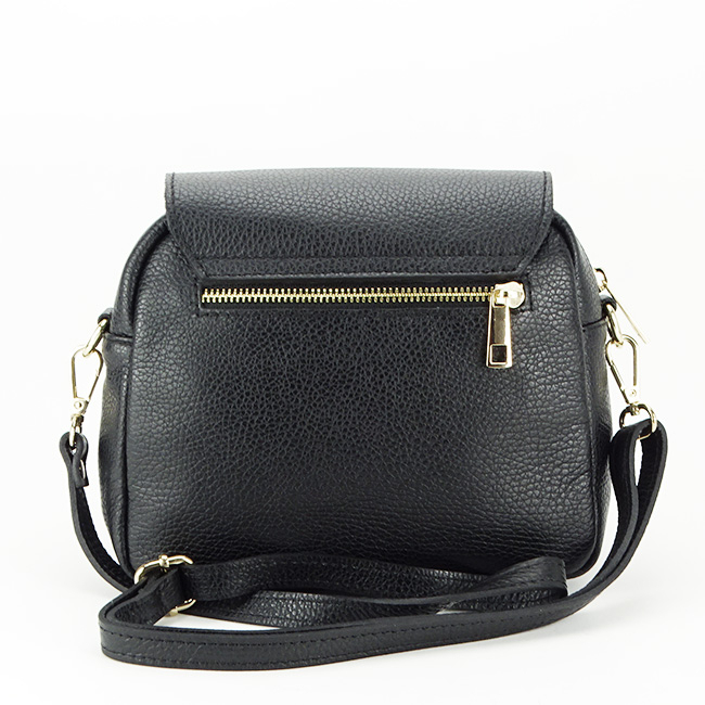 Geanta din piele naturala talie mica B-1502 122 Negru [5]
