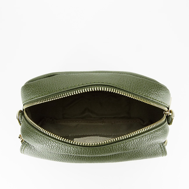 Geanta crossbody din piele naturala B-1530 120 Kaki [6]