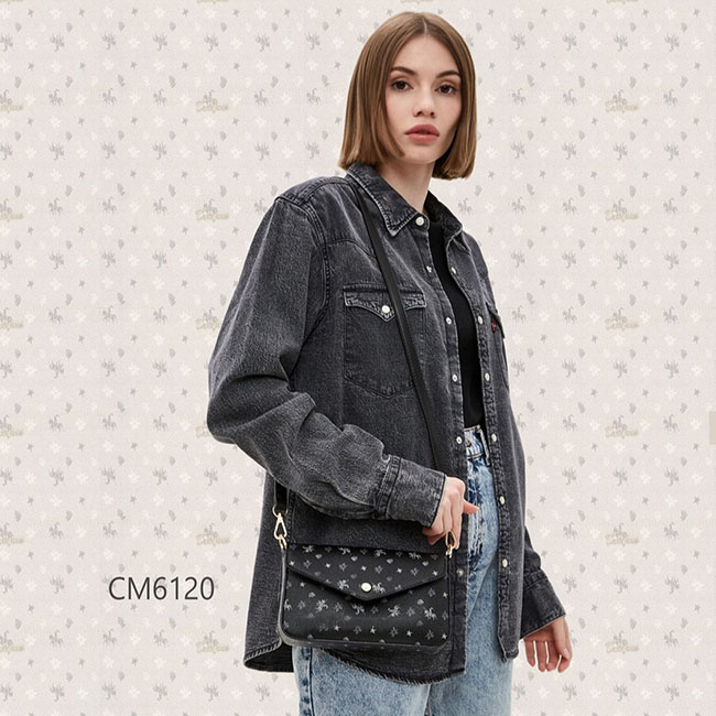 Geanta dama David Jones cu logo B-CM6120A 14 Negru [3]