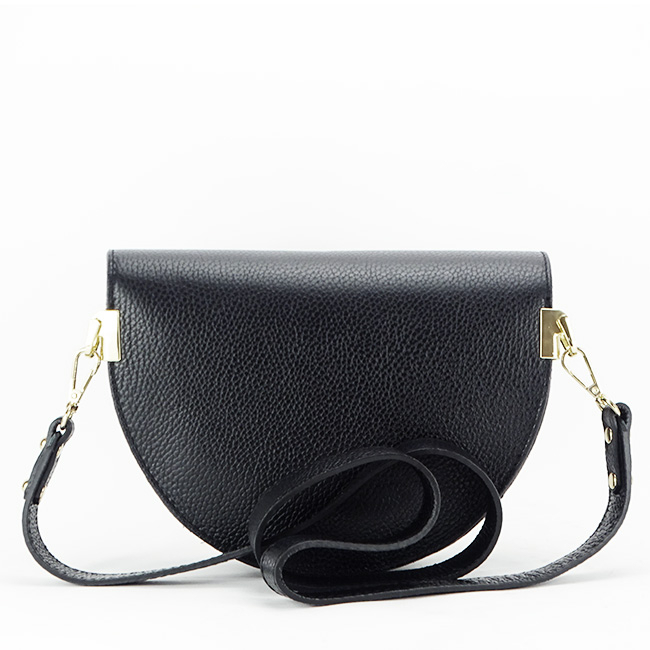 Geanta din piele naturala de talie mica B-1517 123 Negru [6]