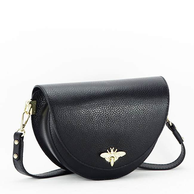 Geanta din piele naturala de talie mica B-1517 123 Negru [2]