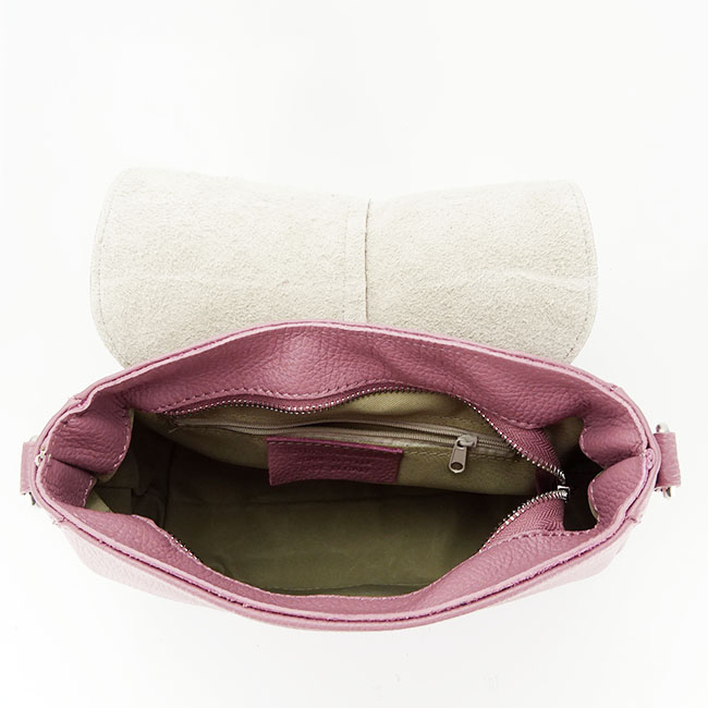 Geanta dama din piele naturala B-8960 123 Roz plamaniu [7]