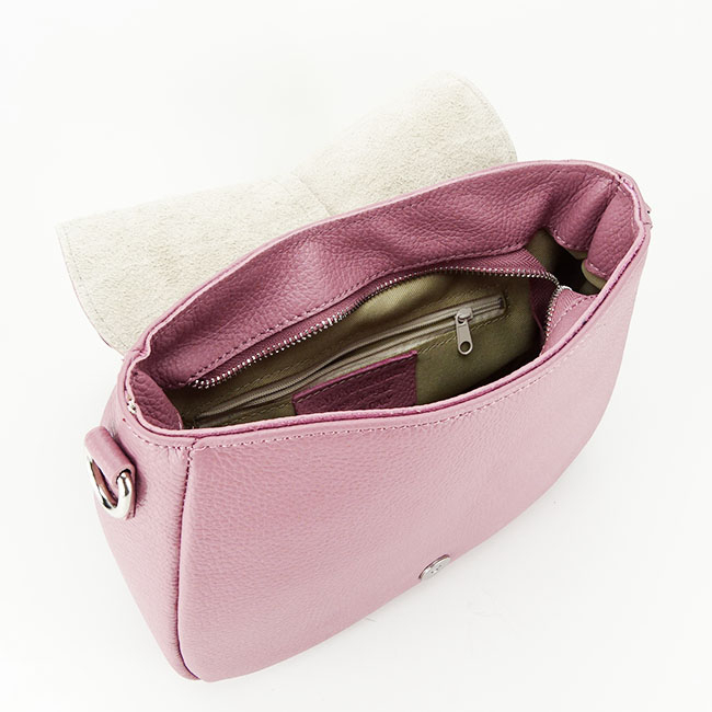 Geanta dama din piele naturala B-8960 123 Roz plamaniu [8]