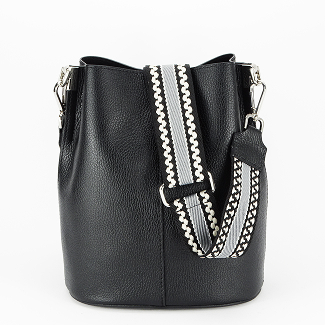Geanta dama din piele naturala, B-8951 122, 28x24x17 cm, Negru [2]