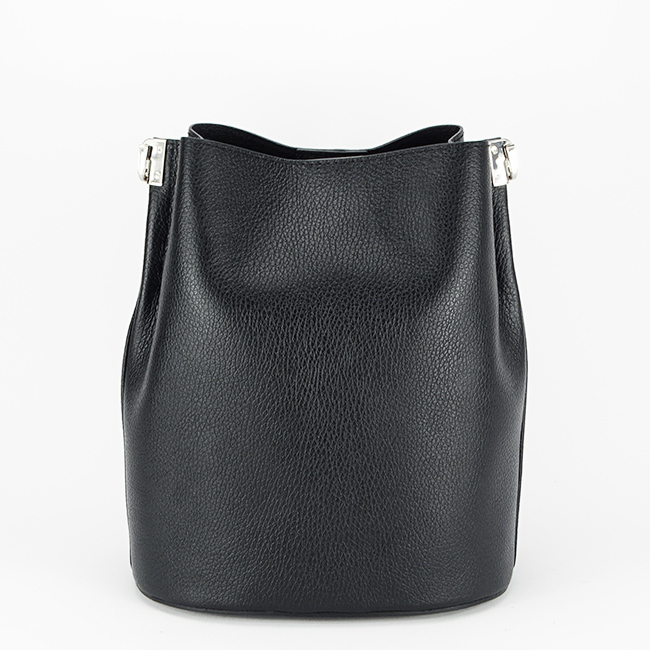 Geanta dama din piele naturala, B-8951 122, 28x24x17 cm, Negru [5]