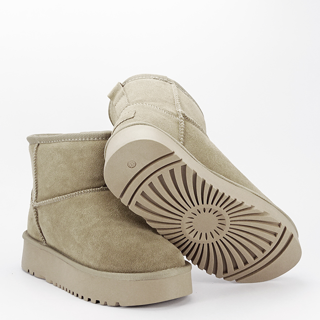 Ghete bej din piele naturala B-NN605 [6]