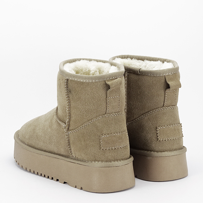 Ghete bej din piele naturala B-NN605 [8]