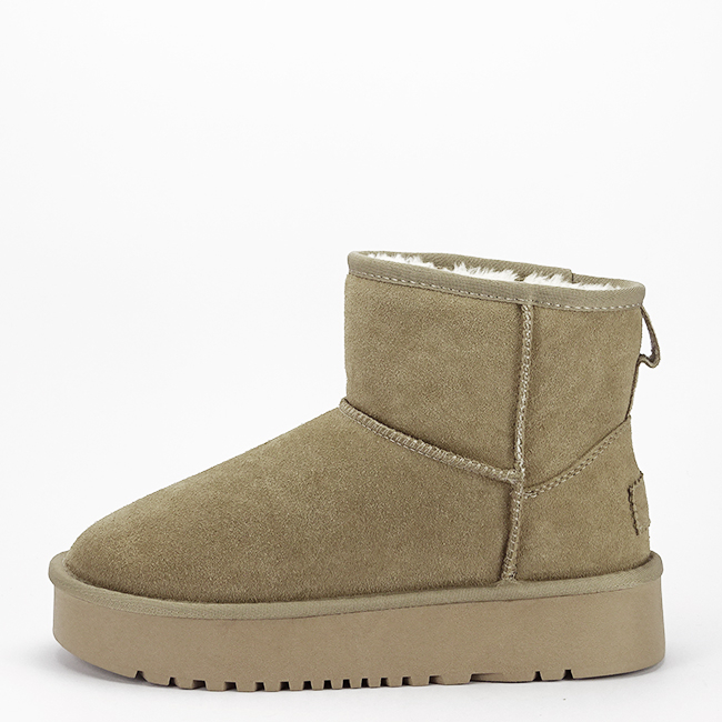 Ghete bej din piele naturala B-NN605 [2]