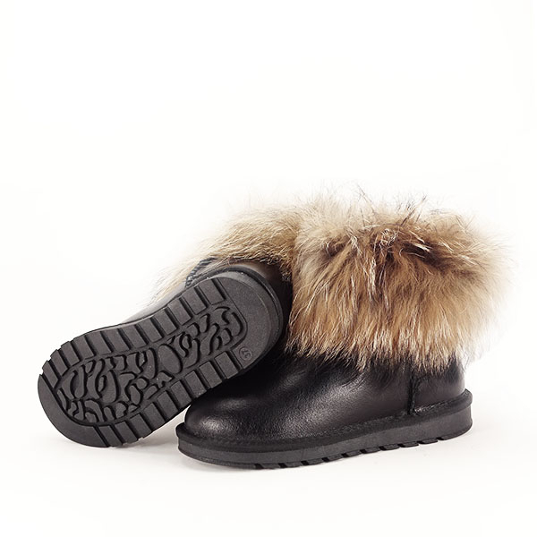 Ghete din piele naturala negre Gina 19 [5]