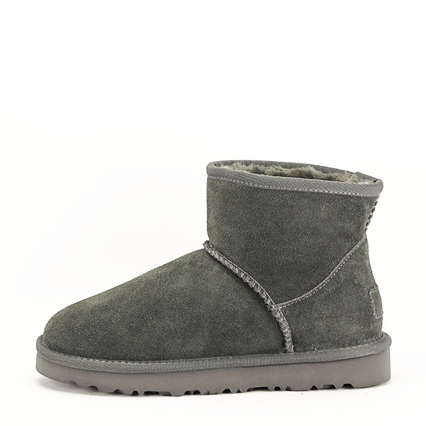 Ghete gri din piele naturala Abby 111 [2]