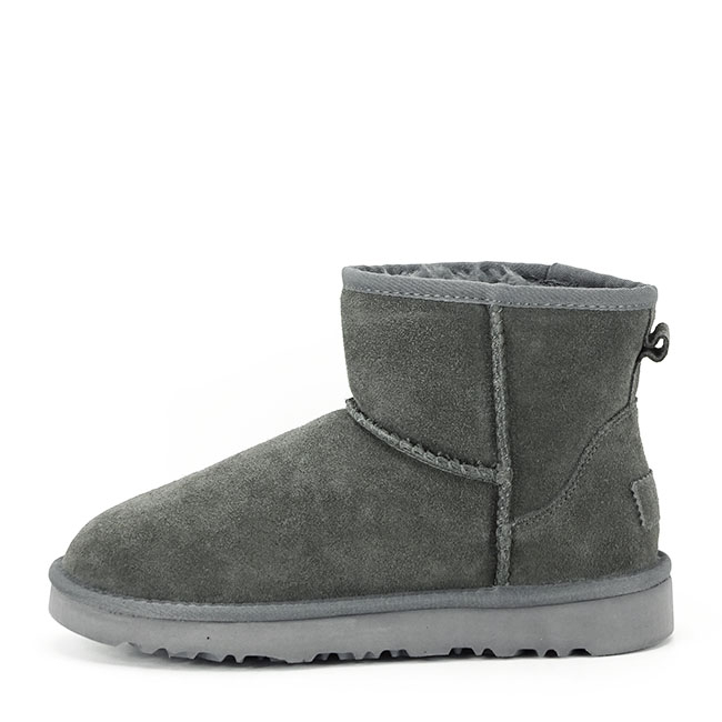 Ghete gri inchis din piele naturala B-L7854 116 [2]
