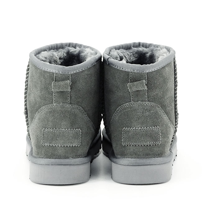 Ghete gri inchis din piele naturala B-L7854 116 [6]