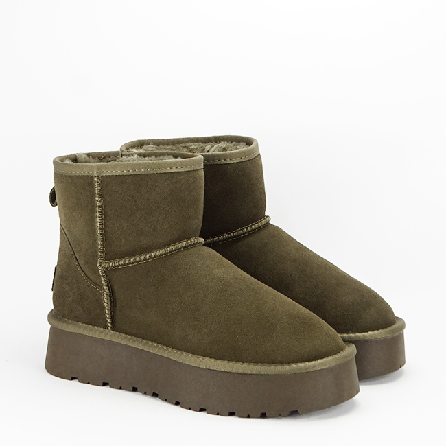 Ghete din piele naturala kaki B-JB1925 117 [7]