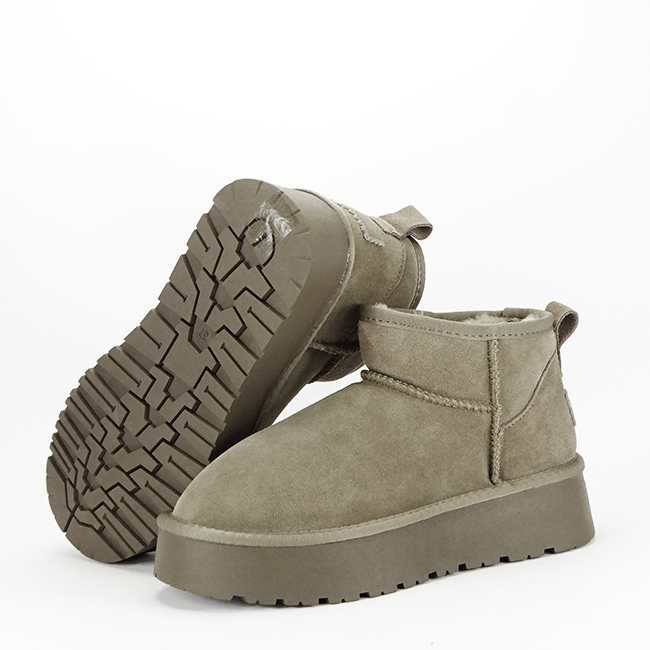Ghete maro taupe din piele naturala B-JB1924 118 [8]