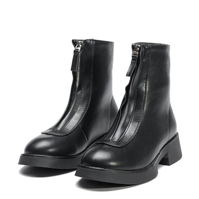 Ghete negre cu fermoar in fata 7781A 114 [6]