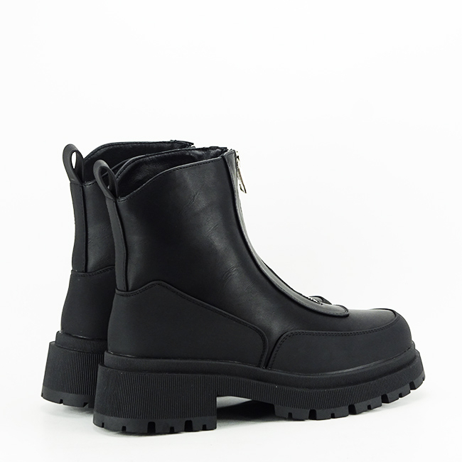 Ghete negre cu fermoar in fata BM63 112 [4]