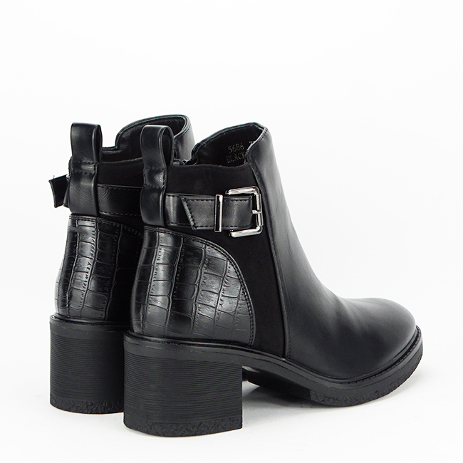 Ghete negre cu talpa groasa 5686 112 [5]