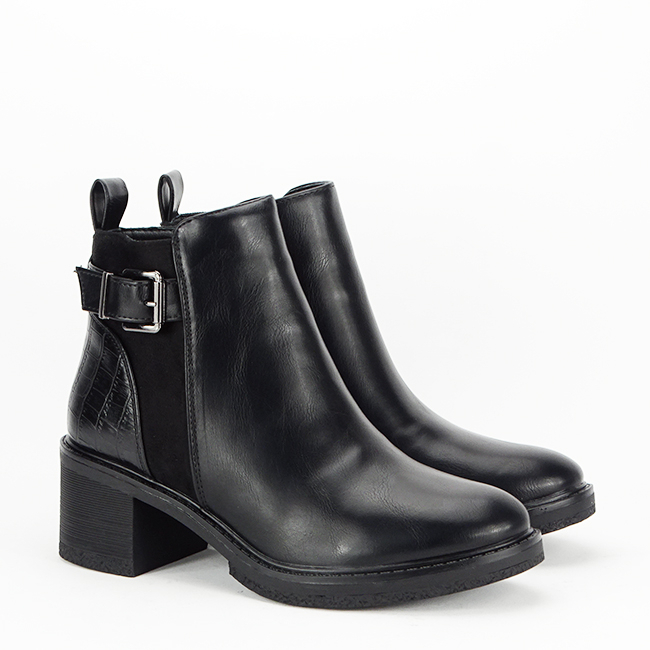 Ghete negre cu talpa groasa 5686 112 [7]
