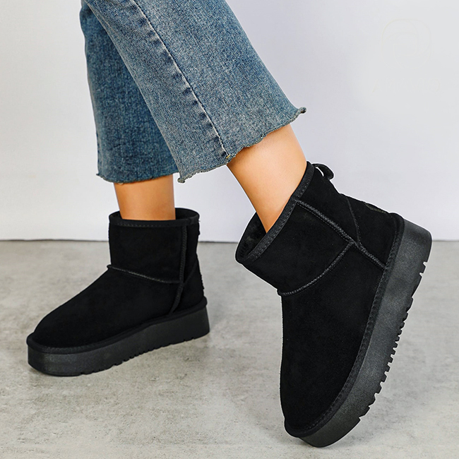 Ghete negre din piele naturala B-NN605 [2]