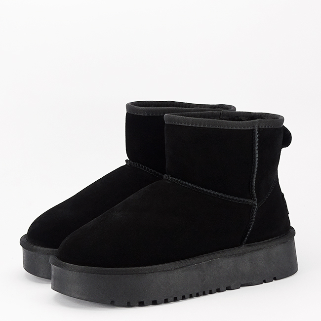 Ghete negre din piele naturala B-NN605 [3]