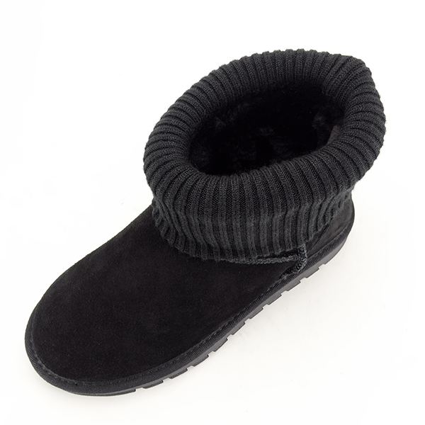 Ghete negre din piele naturala B-5812 110 [7]