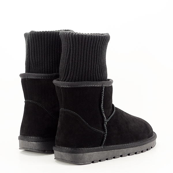 Ghete negre din piele naturala B-5812 110 [9]