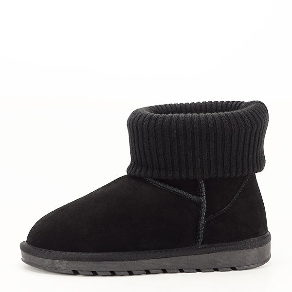Ghete negre din piele naturala B-5812 110 [3]